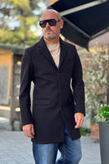 TELAMIRA CAPPOTTO MONOPETTO - NERO