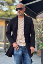 TELAMIRA CAPPOTTO MONOPETTO - NERO