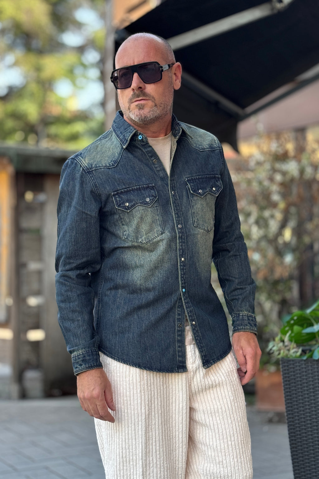 BERNA CAMICIA DENIM LAVAGGIO THE