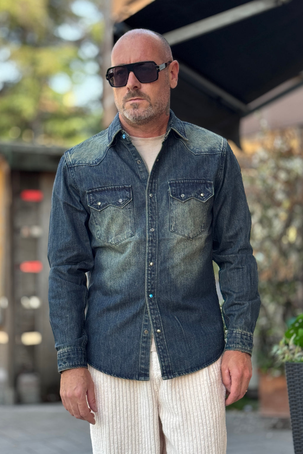BERNA CAMICIA DENIM LAVAGGIO THE