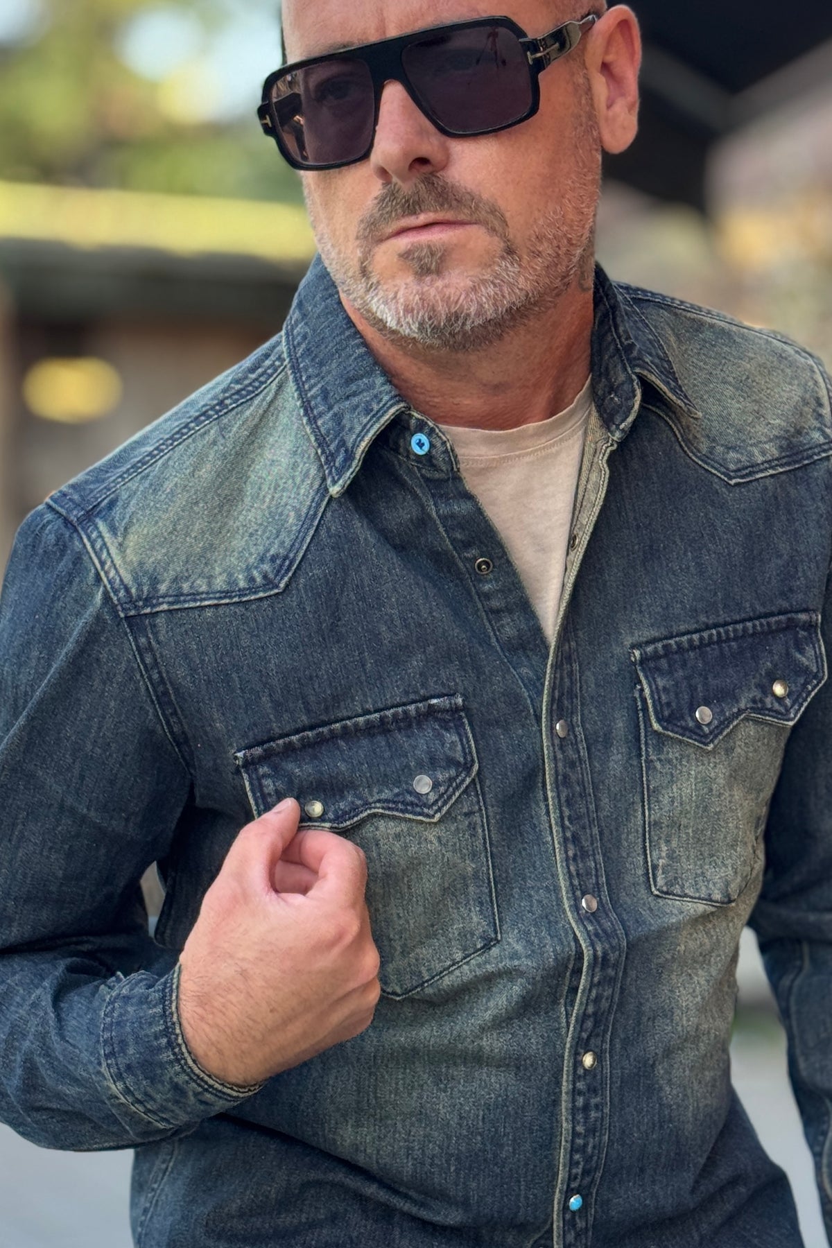 BERNA CAMICIA DENIM LAVAGGIO THE