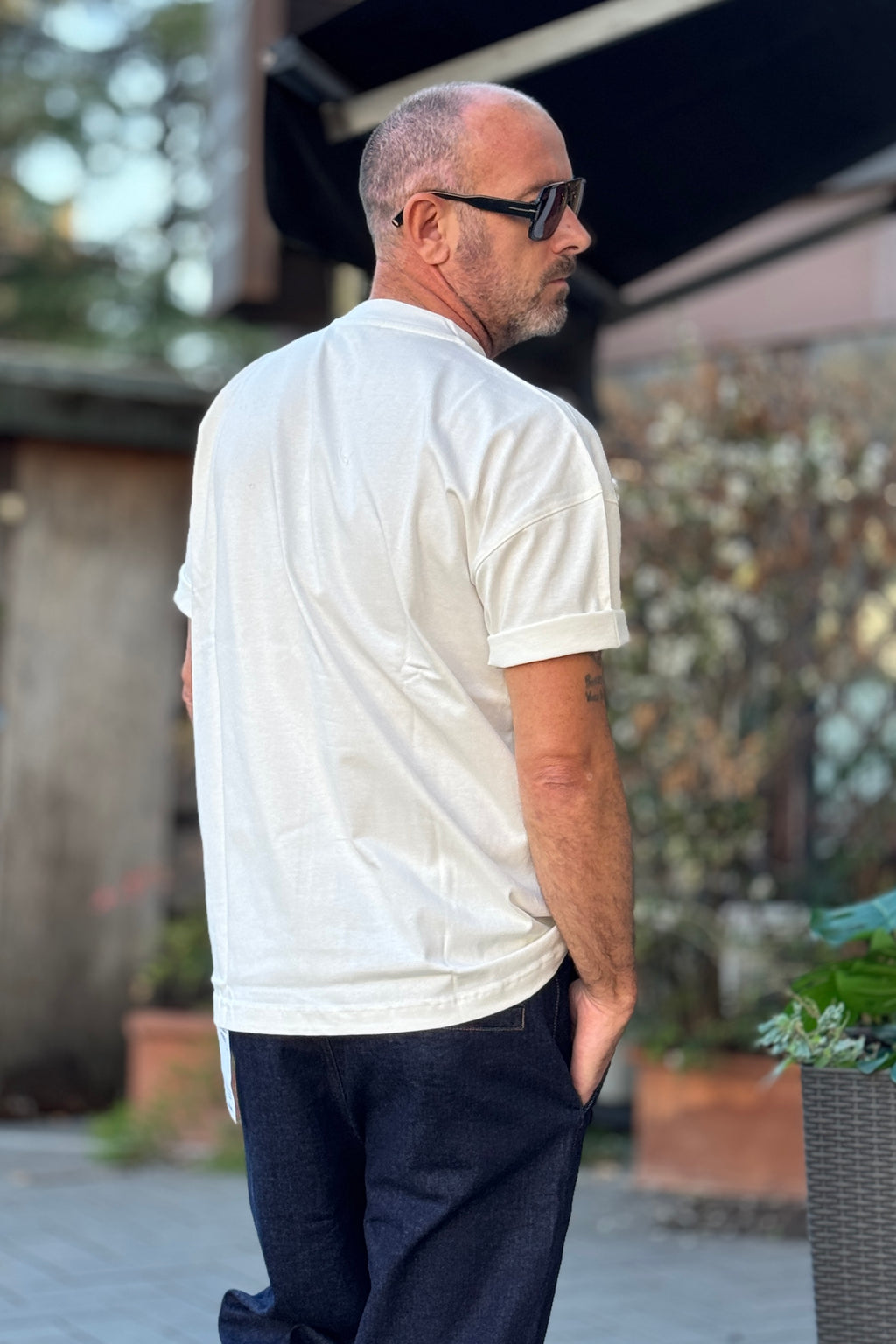 DANIELE ALESSANDRINI TSHIRT OVERFIT - BIANCO