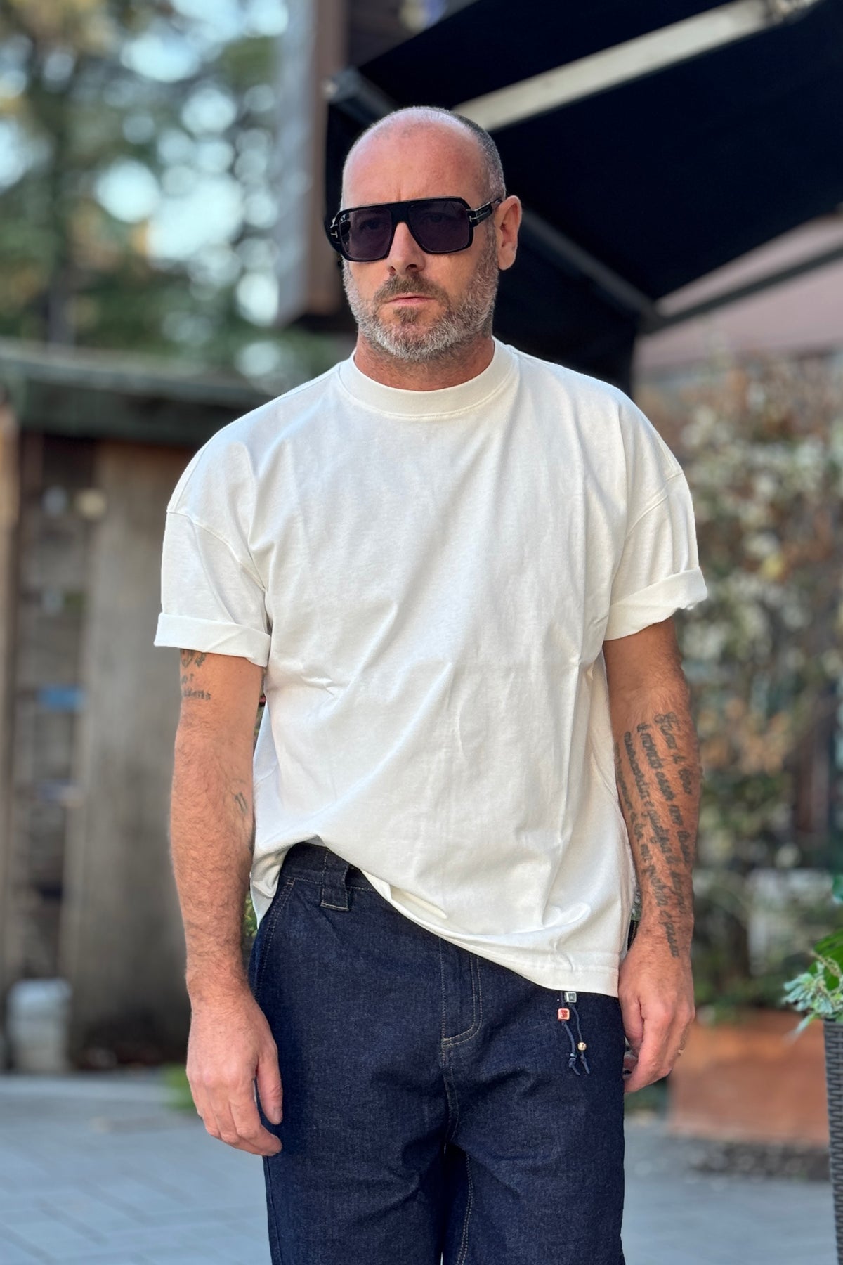 DANIELE ALESSANDRINI TSHIRT OVERFIT - BIANCO