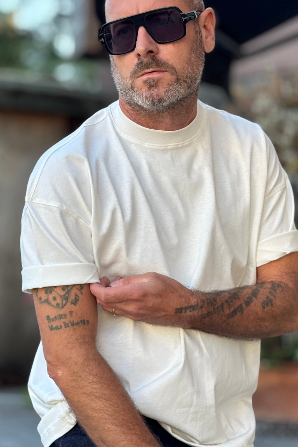 DANIELE ALESSANDRINI TSHIRT OVERFIT - BIANCO