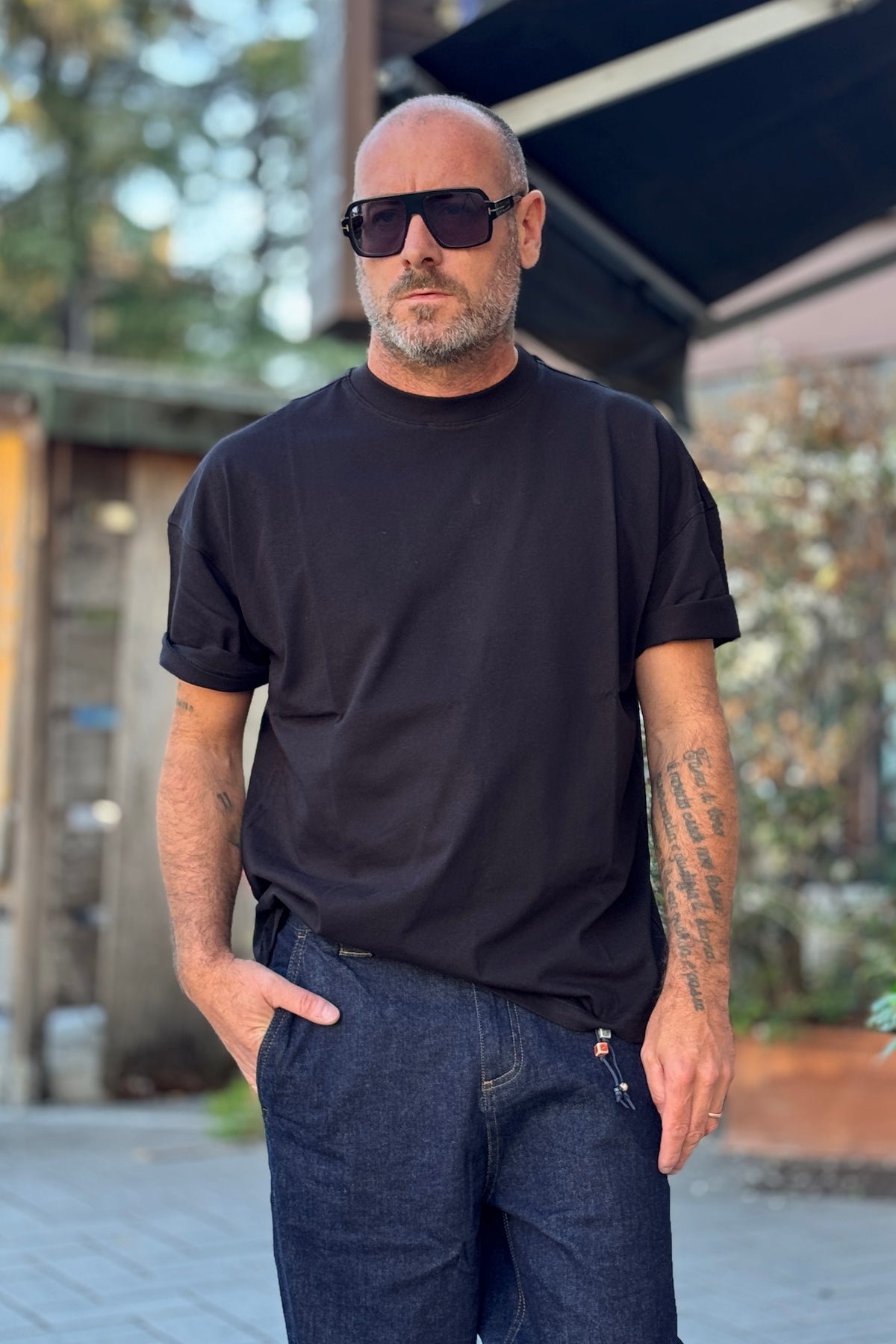 DANIELE ALESSANDRINI TSHIRT OVERFIT - NERO