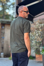 DANIELE ALESSANDRINI TSHIRT OVERFIT - MILITARE