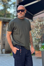 DANIELE ALESSANDRINI TSHIRT OVERFIT - MILITARE