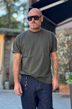 DANIELE ALESSANDRINI TSHIRT OVERFIT - MILITARE