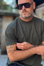 DANIELE ALESSANDRINI TSHIRT OVERFIT - MILITARE