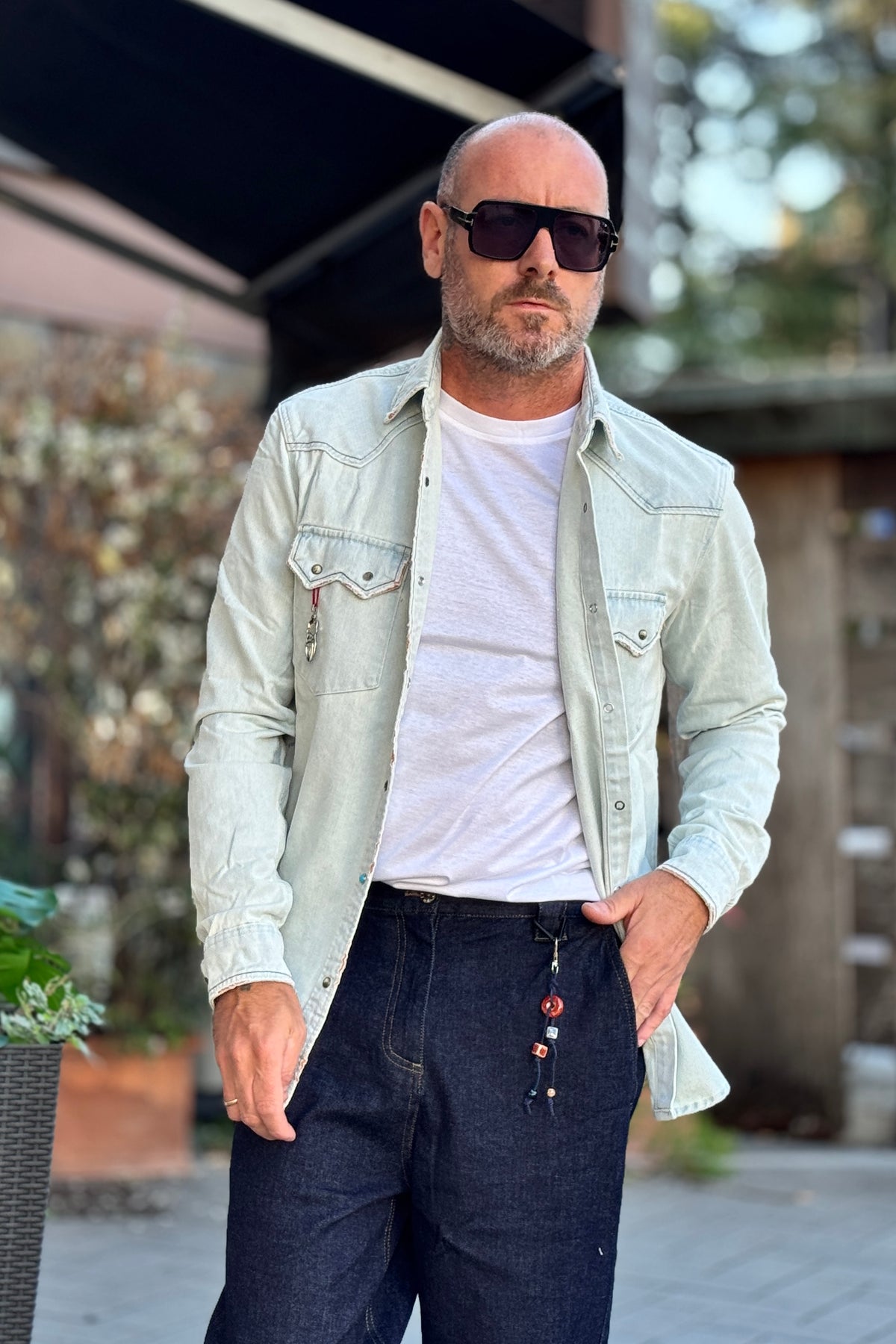 BERNA CAMICIA DENIM DESTROY
