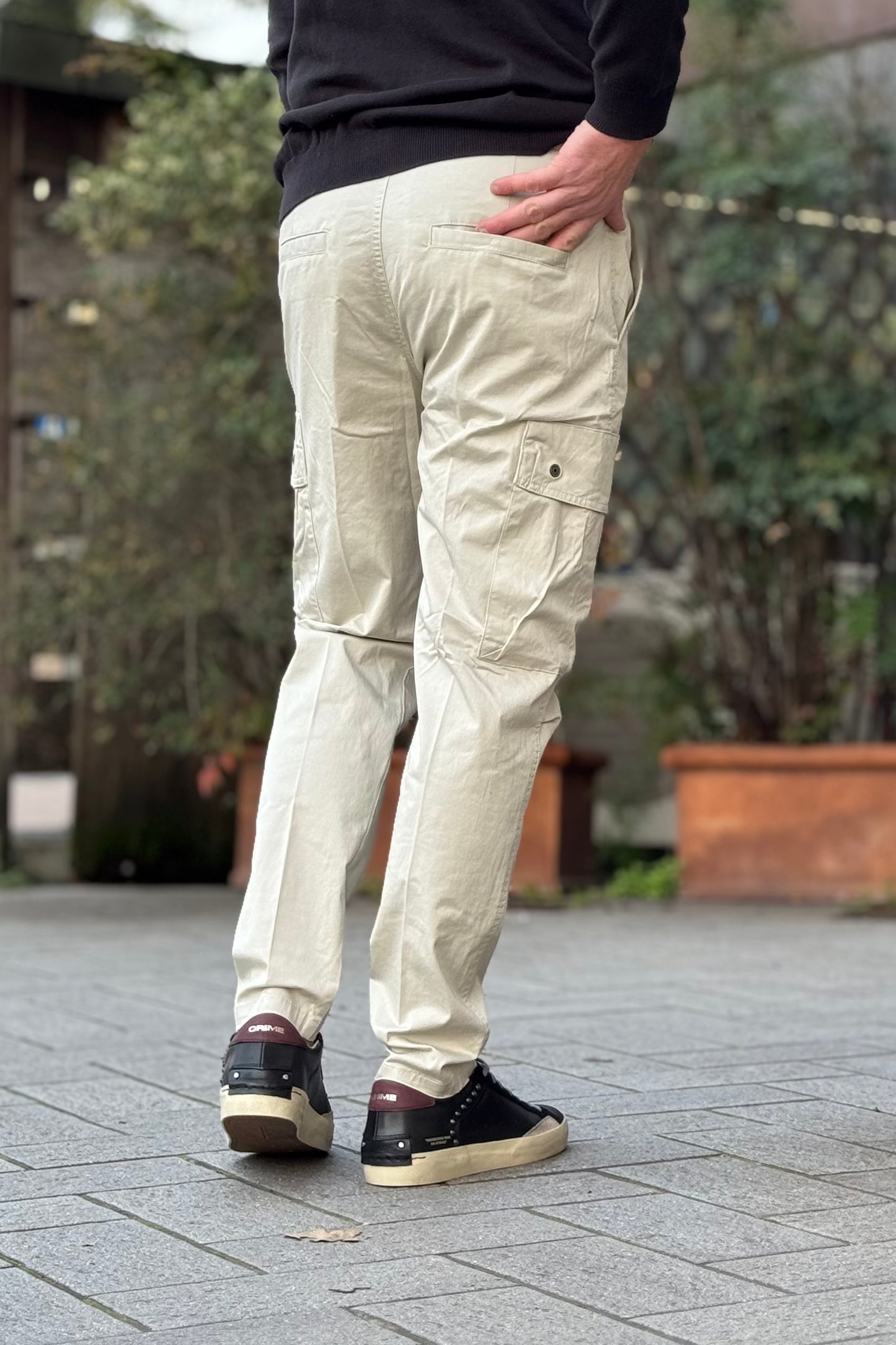 Telamira BTP062 Pantalone modello cargo colore beige