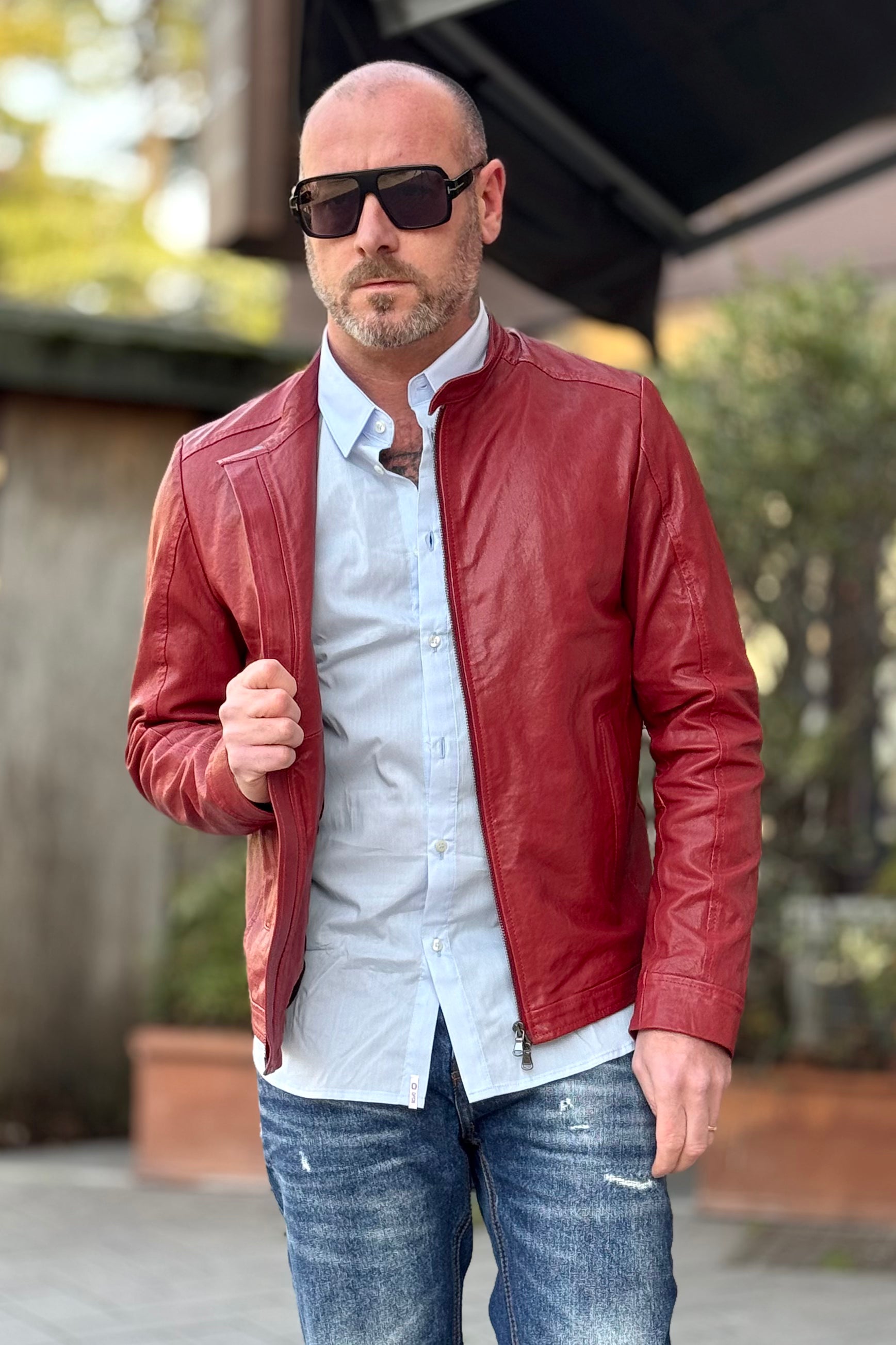 IGN GIUBBINO BIKER IN PELLE DISPONIBILE IN 3 COLORI - Mania Fashion Clothing