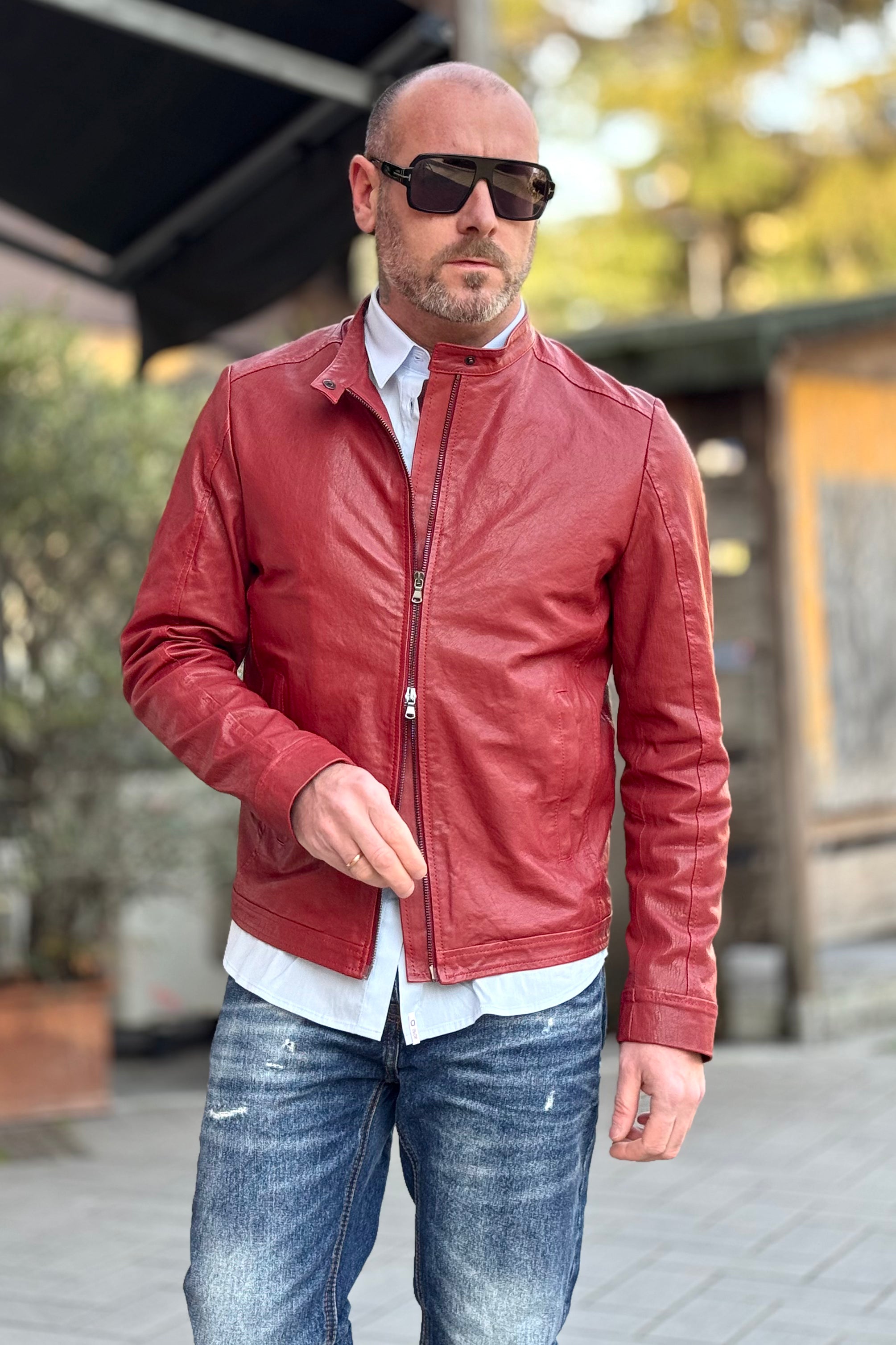 IGN GIUBBINO BIKER IN PELLE DISPONIBILE IN 3 COLORI - Mania Fashion Clothing