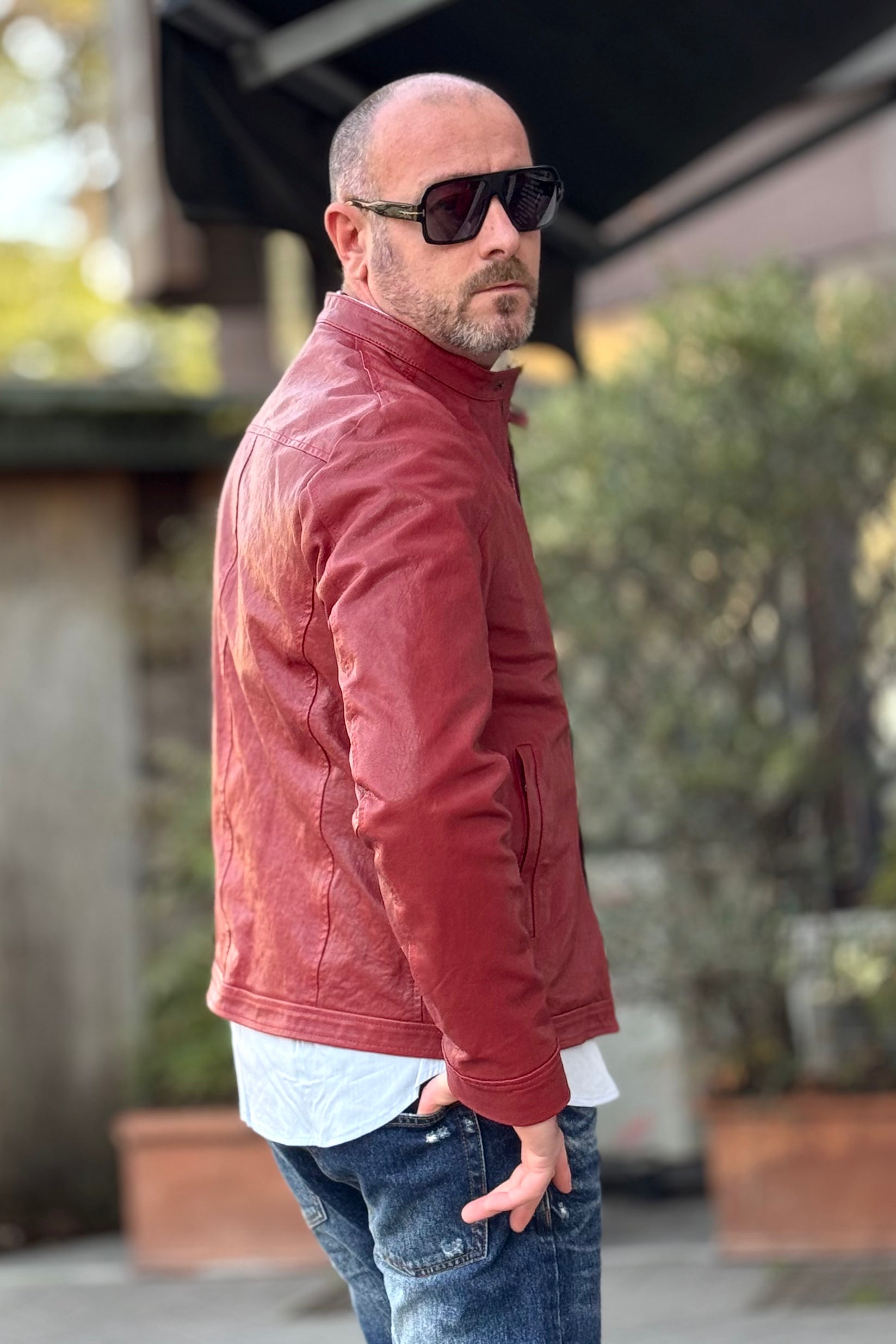 IGN GIUBBINO BIKER IN PELLE DISPONIBILE IN 3 COLORI - Mania Fashion Clothing