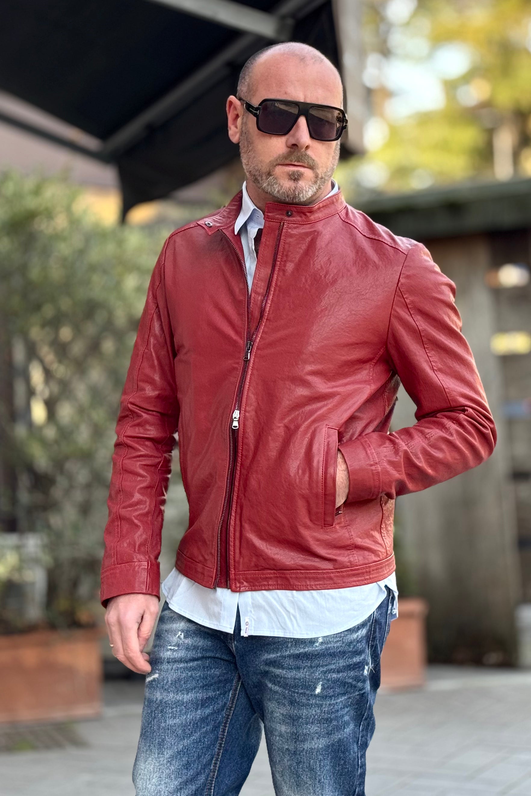 IGN GIUBBINO BIKER IN PELLE DISPONIBILE IN 3 COLORI - Mania Fashion Clothing