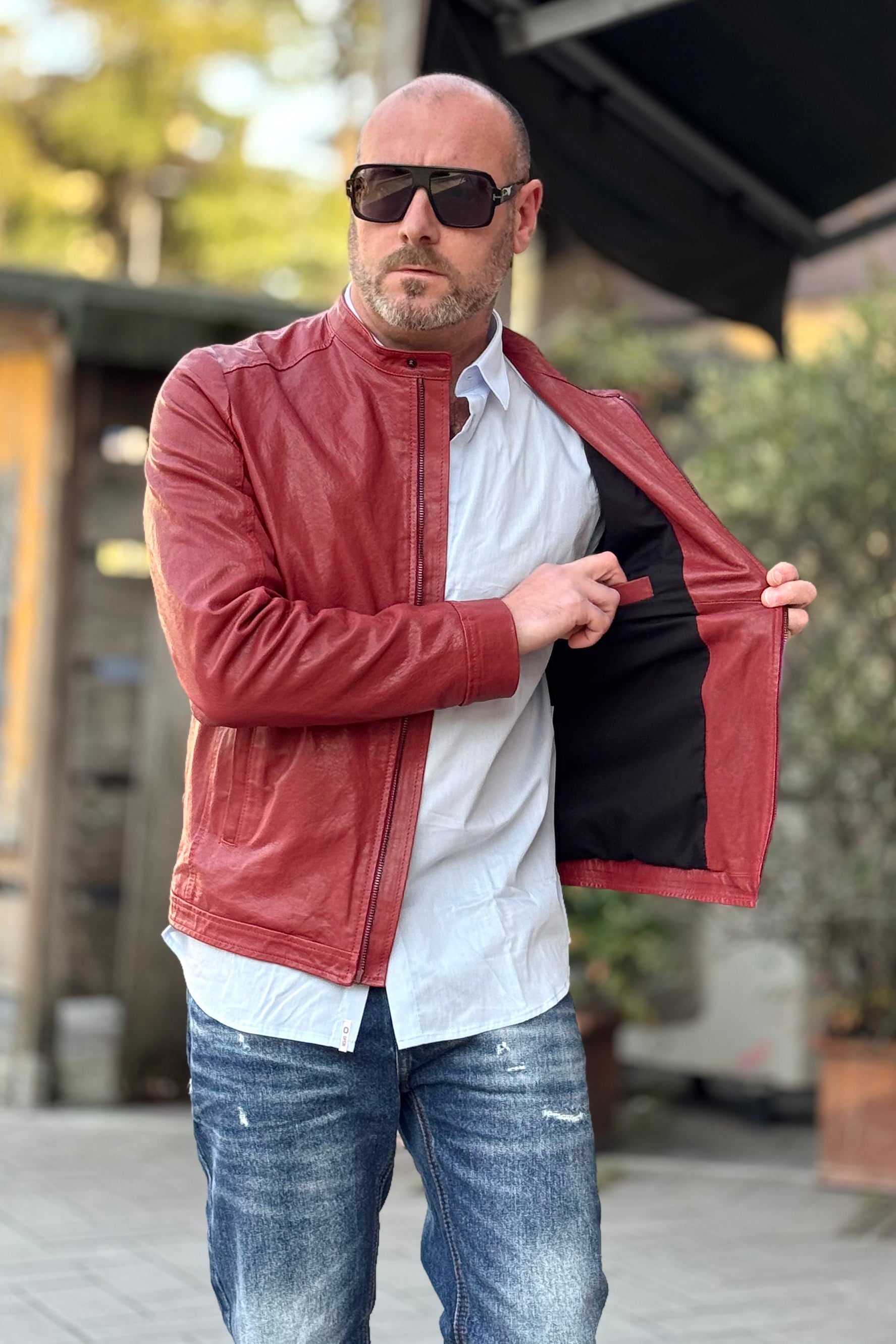 IGN GIUBBINO BIKER IN PELLE DISPONIBILE IN 3 COLORI - Mania Fashion Clothing