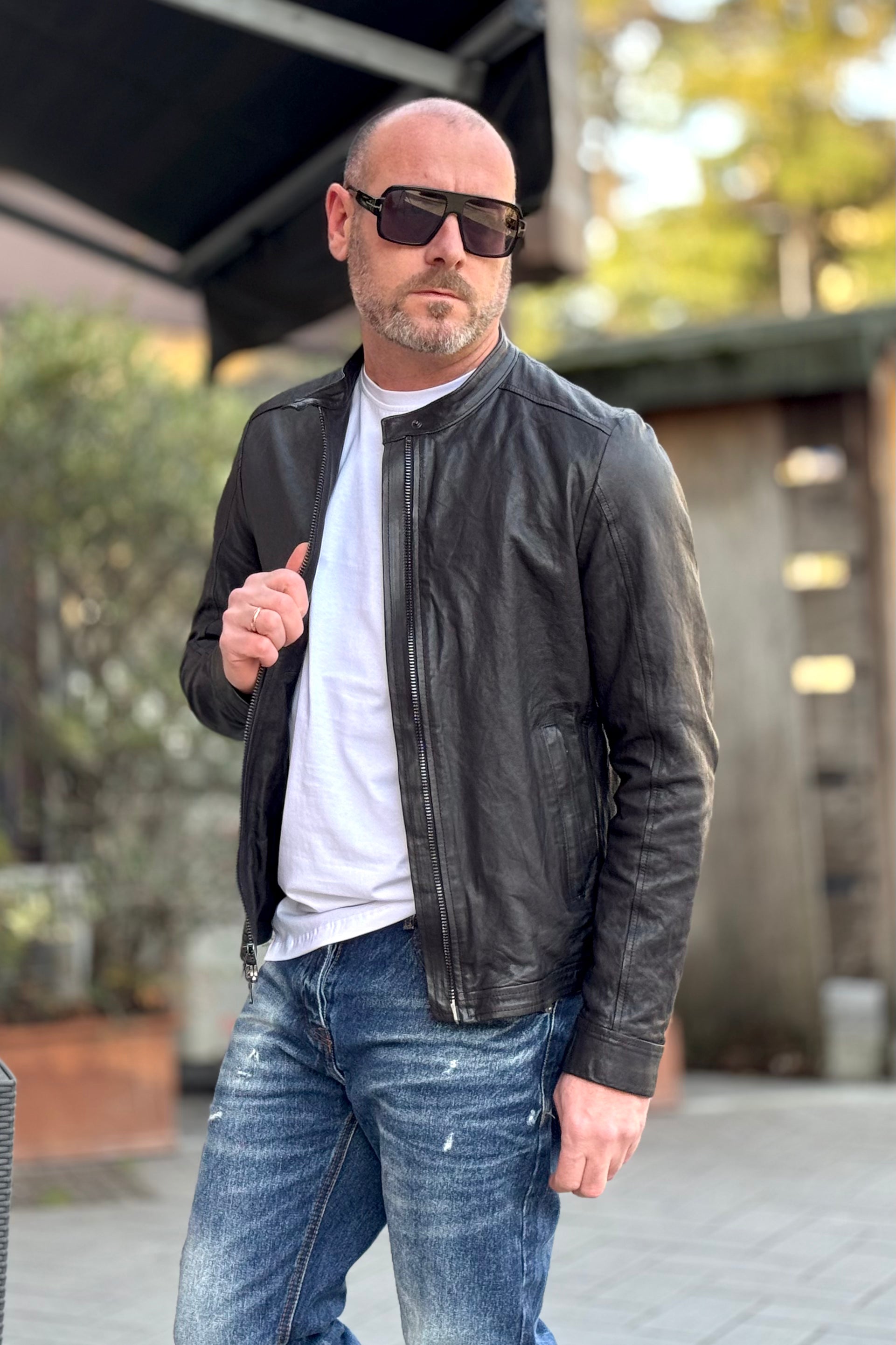 IGN GIUBBINO BIKER IN PELLE DISPONIBILE IN 3 COLORI - Mania Fashion Clothing