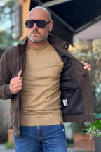 TELAMIRA BOMBER TECNICO IDRO REPELLENTE - MORO