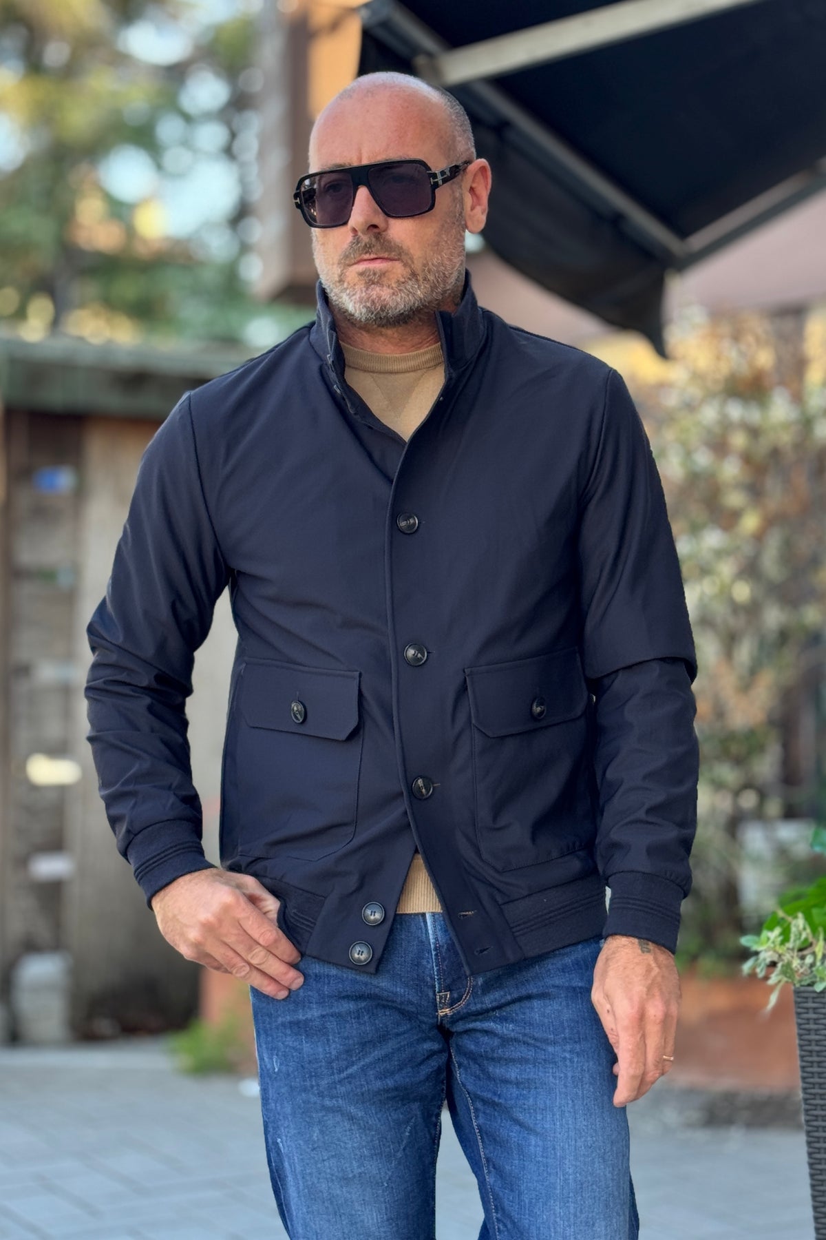 TELAMIRA BOMBER TECNICO IDRO REPELLENTE - BLU