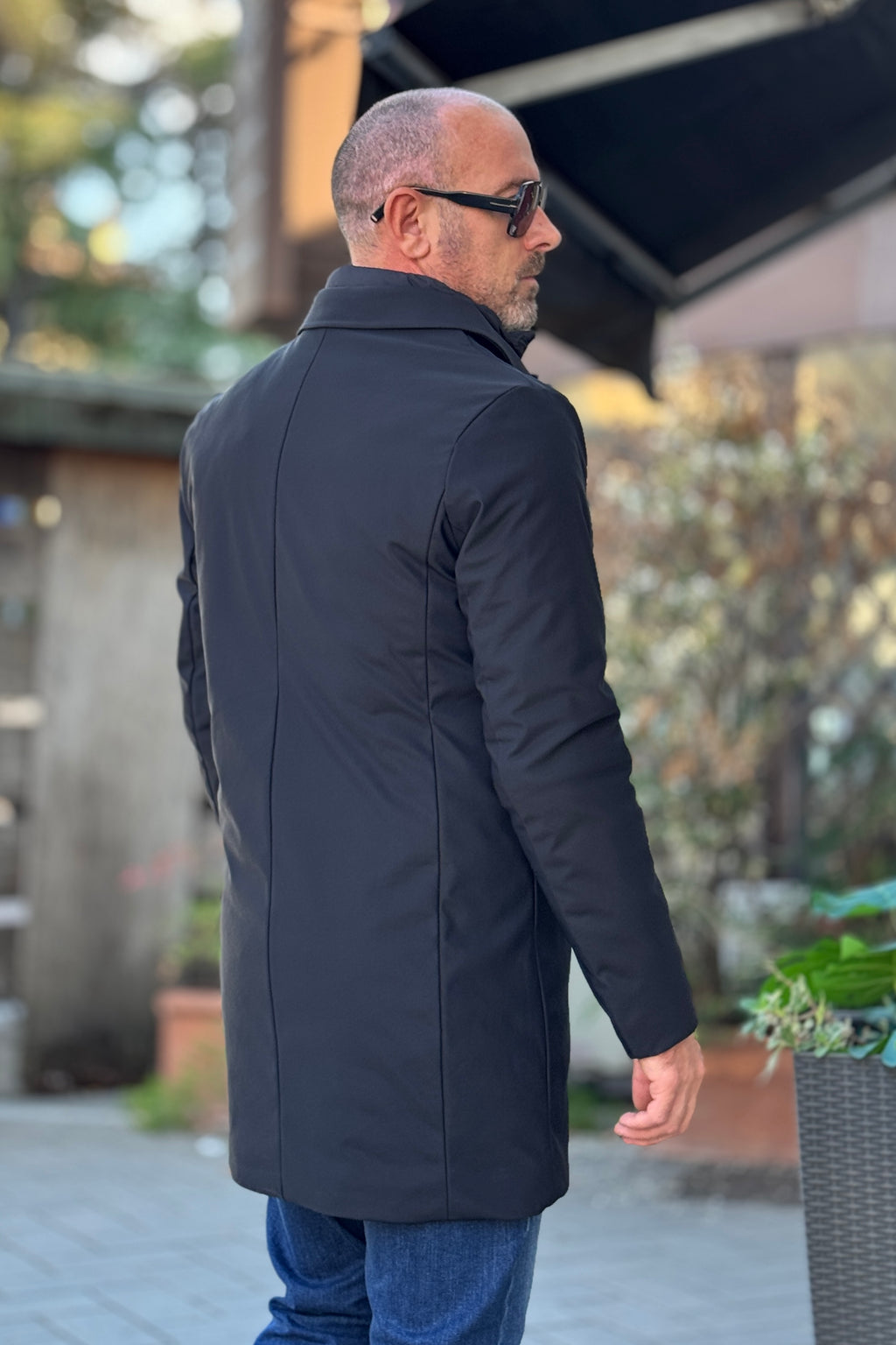 TELAMIRA TRENCH TECNICO IDRO REPELLENTE - NERO