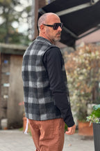 XAGON GILET LANA QUADRI