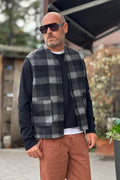 XAGON GILET LANA QUADRI