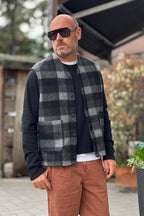 XAGON GILET LANA QUADRI