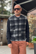 XAGON GILET LANA QUADRI