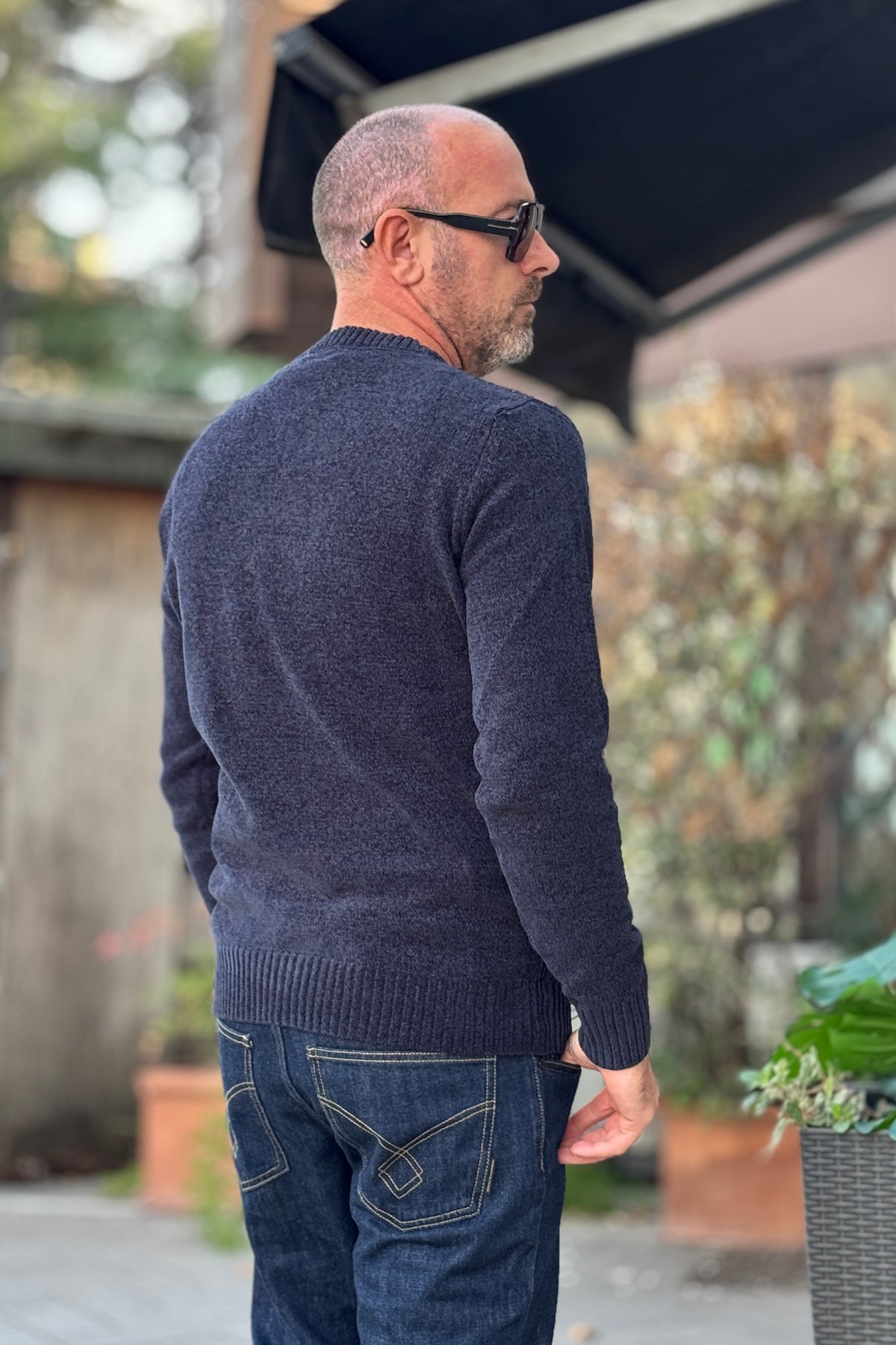ANIMA MAGLIA GIROCOLLO CINIGLIA - BLU