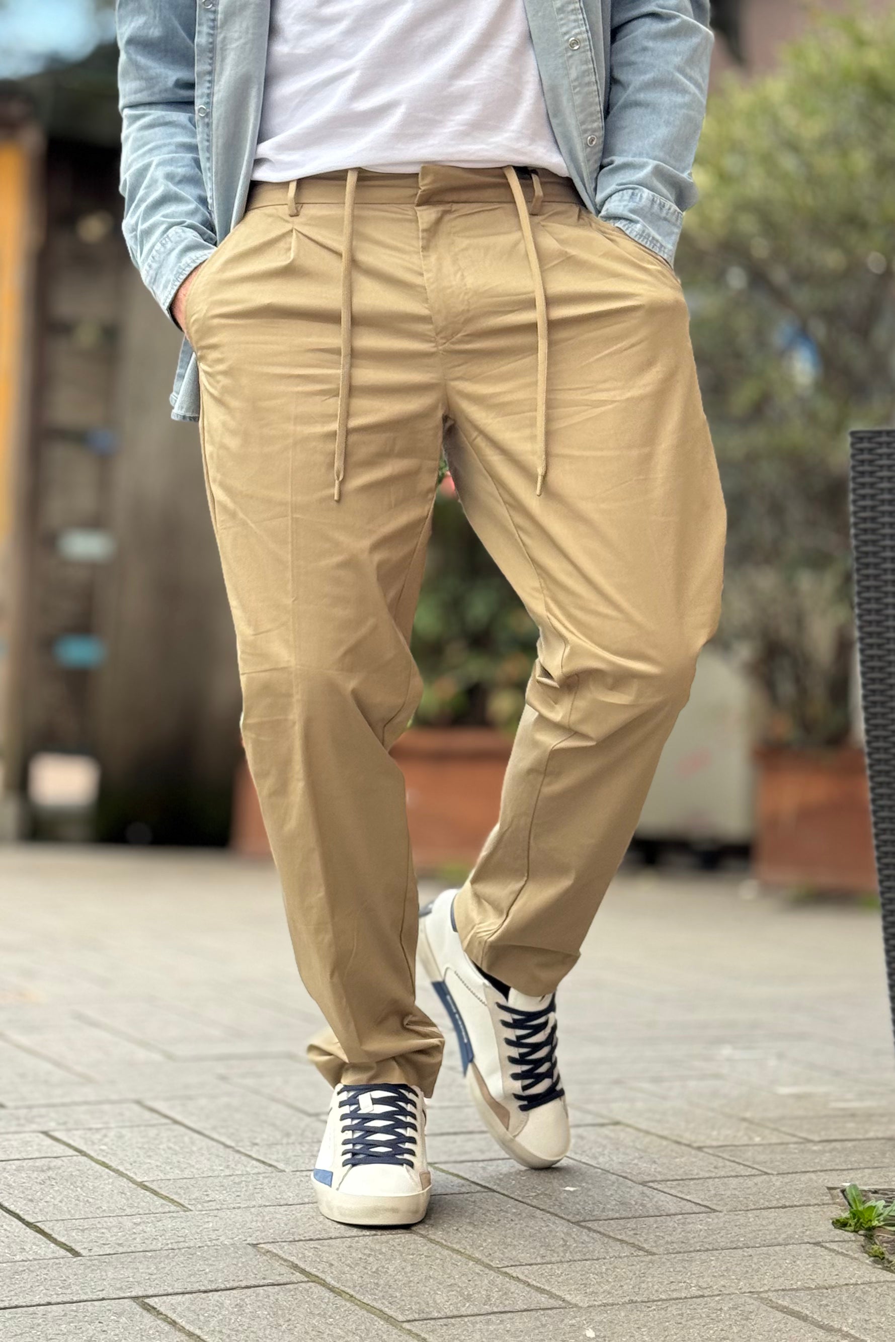TELAMIRA PANTALONE CHINO IN TESSUTO TECNICO DISPONIBILE IN 5 COLORI