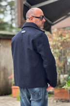 DANIELE ALESSANDRINI CAPPOTTO IN PANNO - BLU