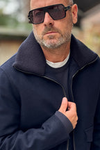 DANIELE ALESSANDRINI CAPPOTTO IN PANNO - BLU