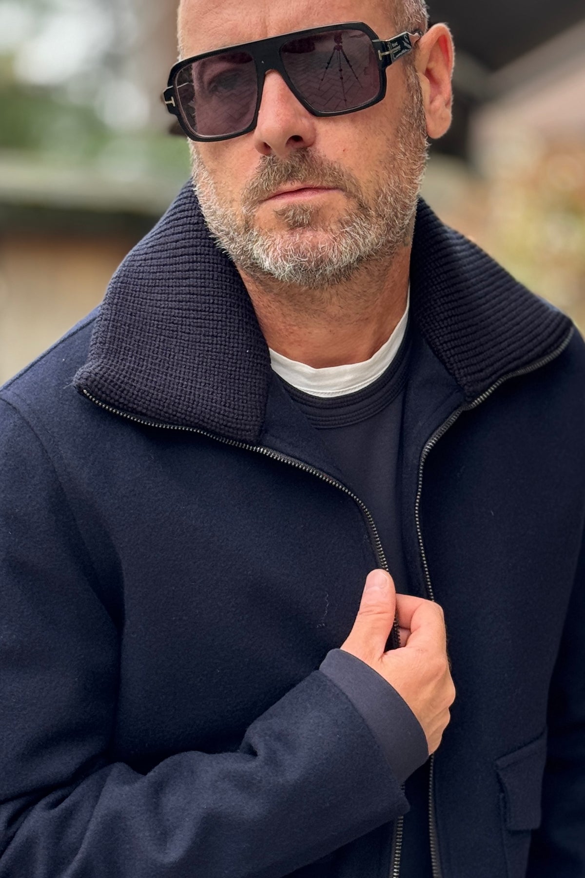 DANIELE ALESSANDRINI CAPPOTTO IN PANNO - BLU