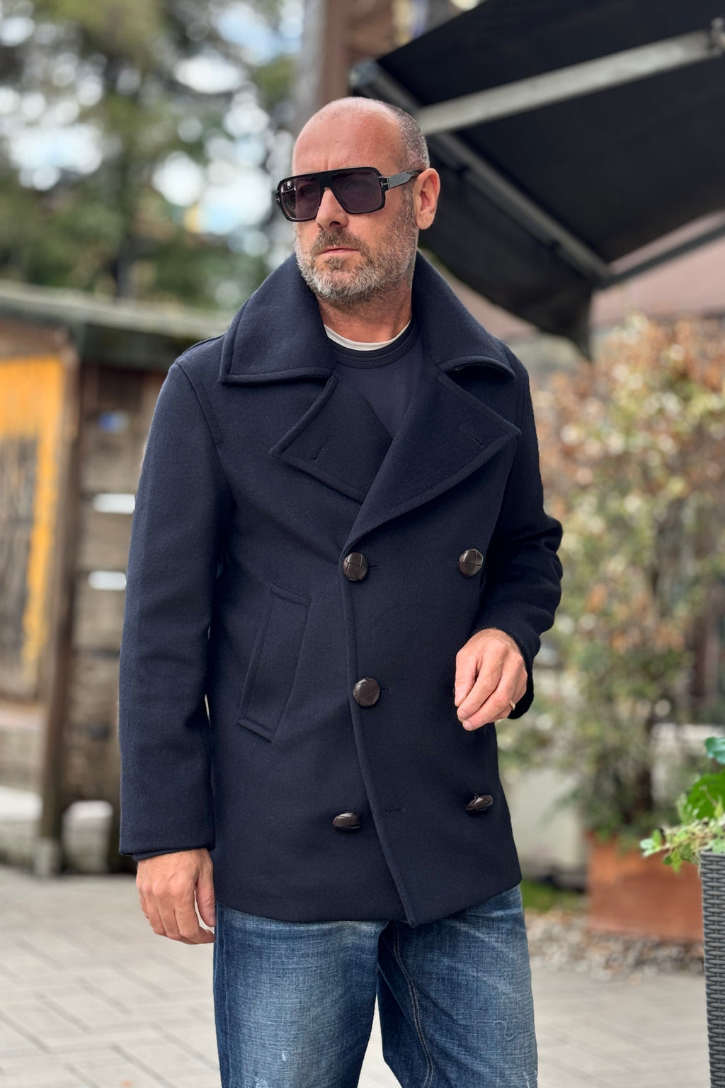 DANIELE ALESSANDRINI PEACOAT DOPPIO PETTO