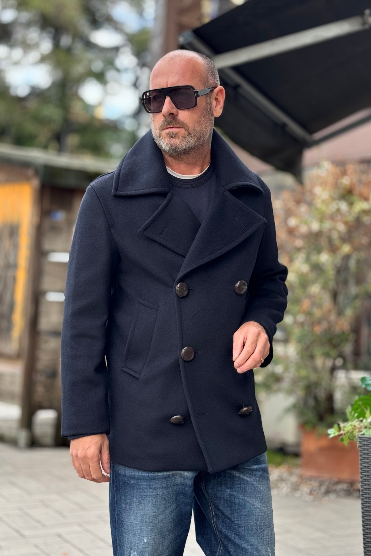 DANIELE ALESSANDRINI PEACOAT DOPPIO PETTO