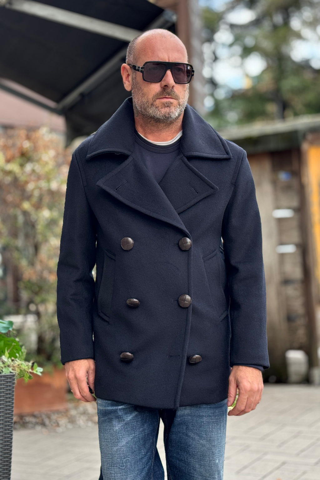 DANIELE ALESSANDRINI PEACOAT DOPPIO PETTO