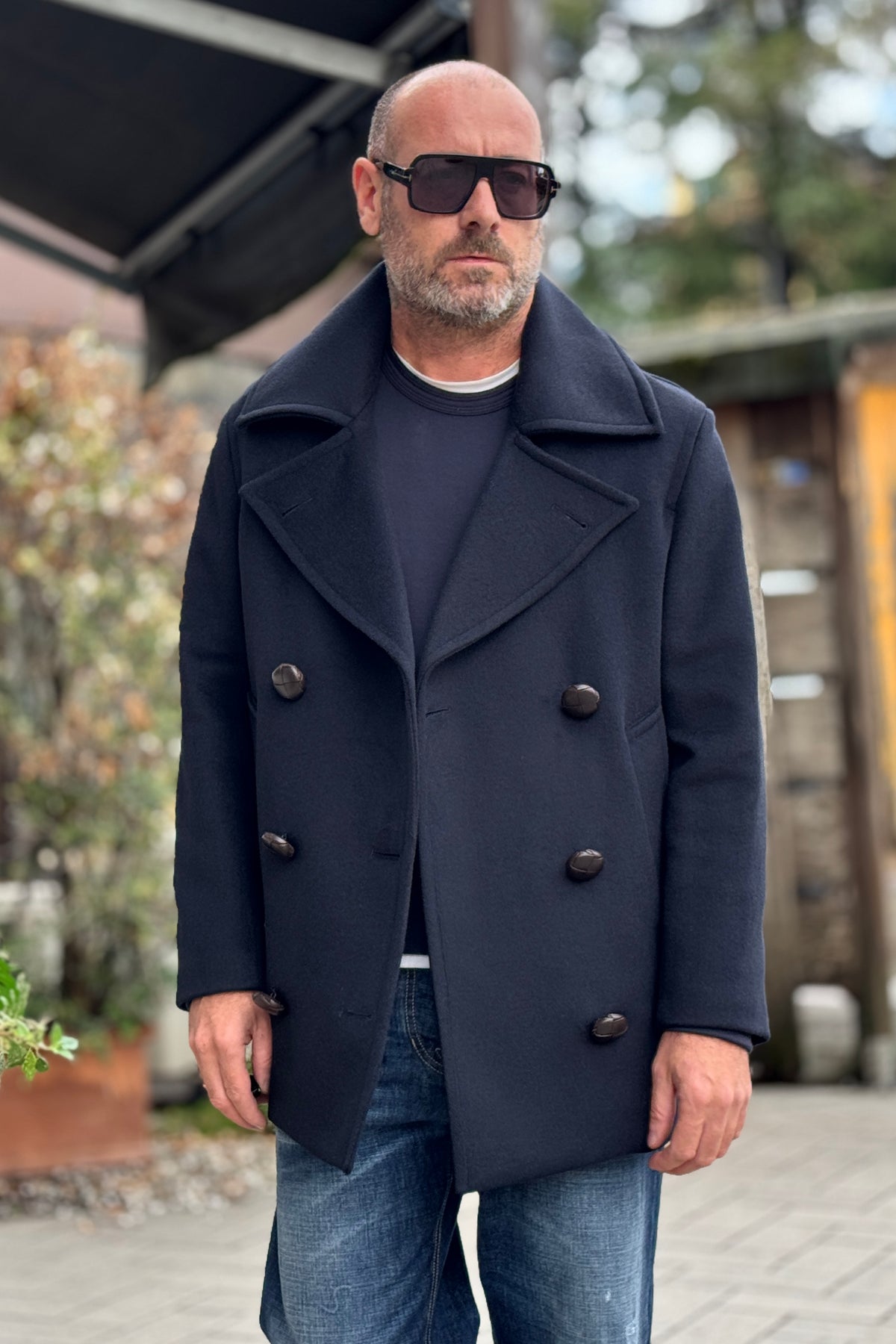 DANIELE ALESSANDRINI PEACOAT DOPPIO PETTO