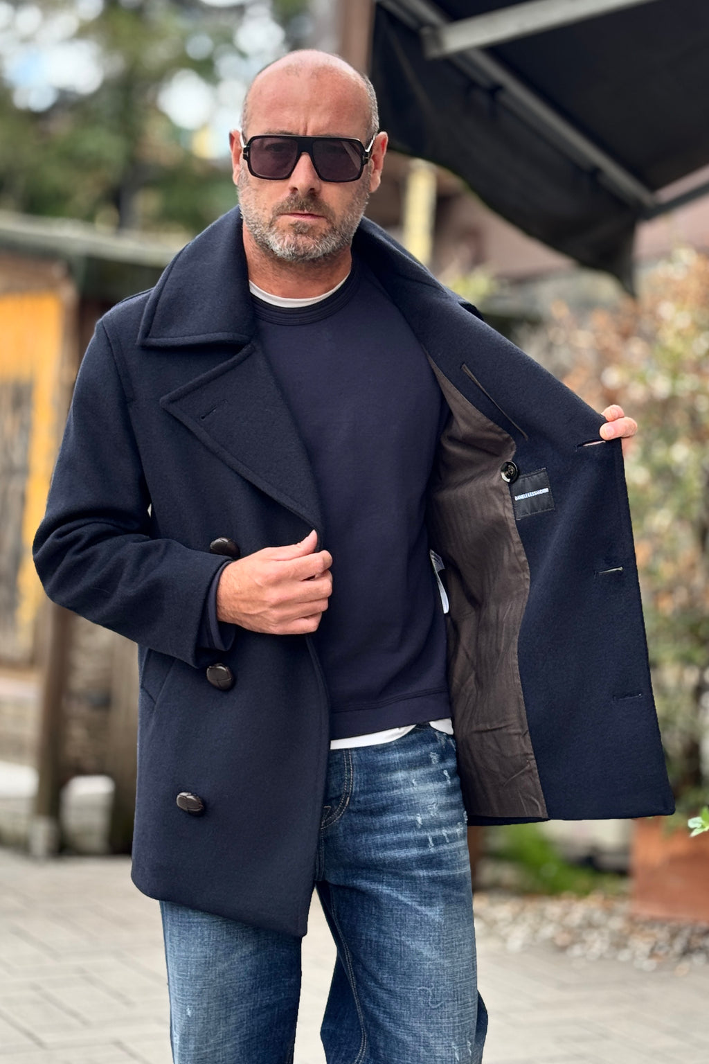 DANIELE ALESSANDRINI PEACOAT DOPPIO PETTO