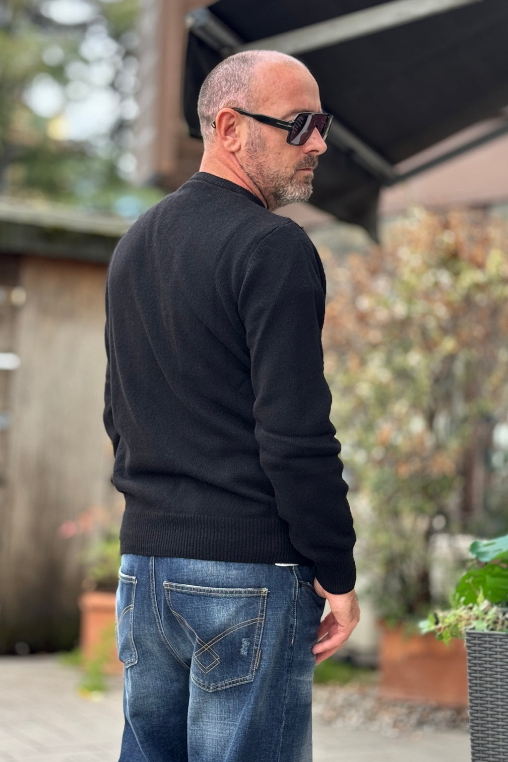 TELAMIRA MAGLIA GIROCOLLO CASHMERE - NERO