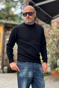 TELAMIRA MAGLIA GIROCOLLO CASHMERE - NERO