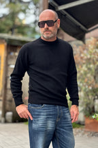 TELAMIRA MAGLIA GIROCOLLO CASHMERE - NERO