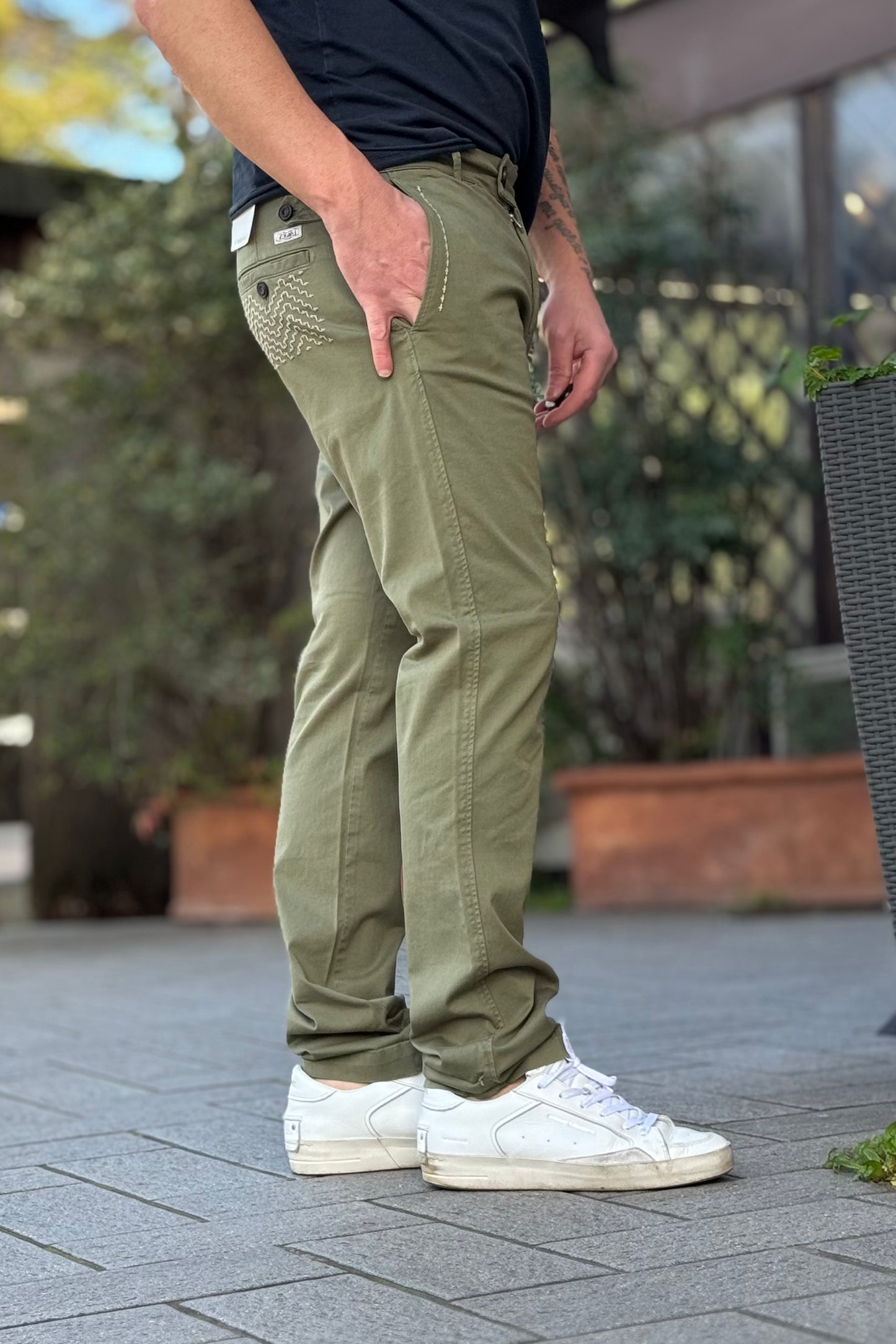 Clark ROBERT pantalone chino tasca america con impunture disponibile in 2 colori