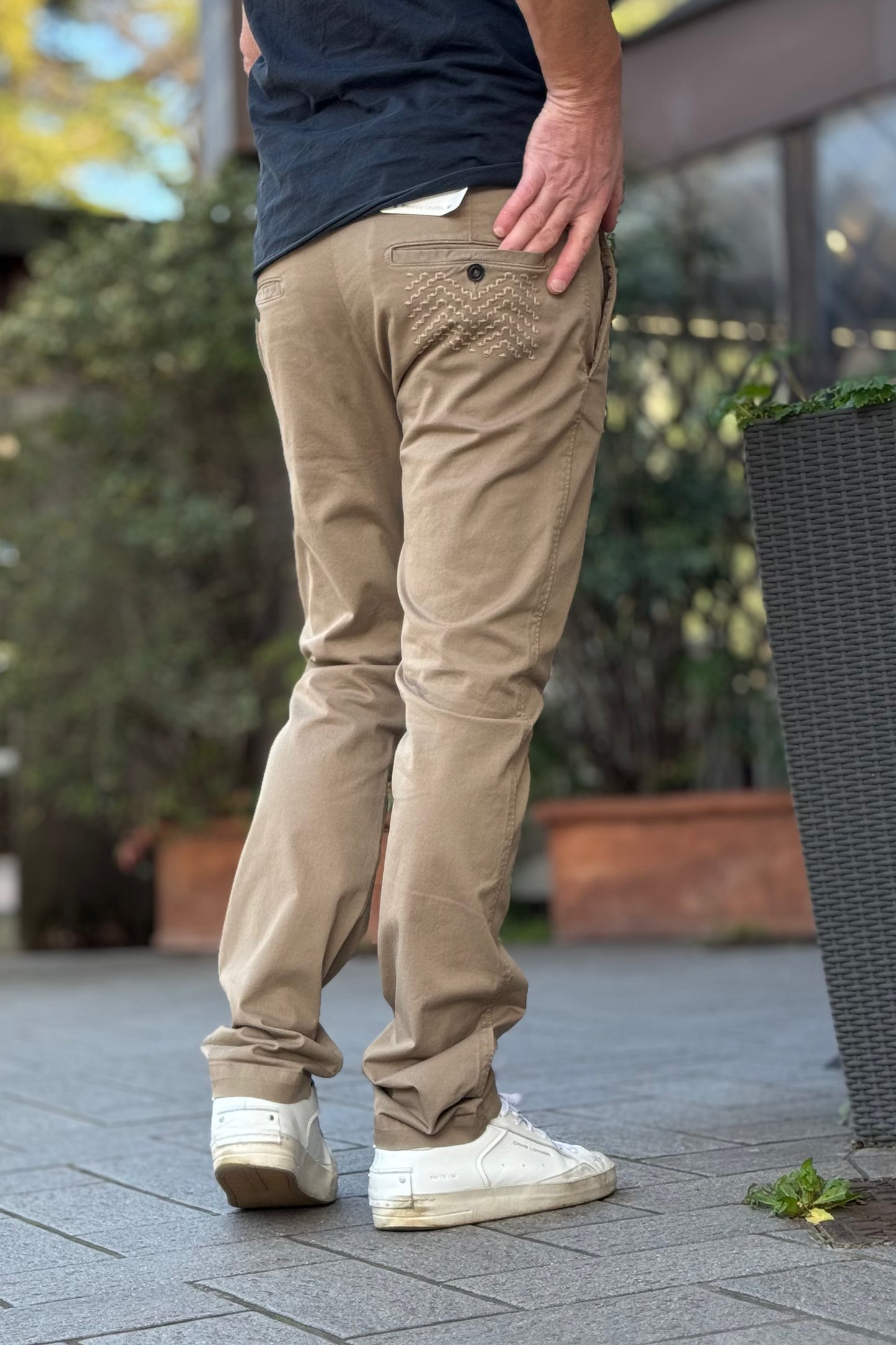 Clark ROBERT pantalone chino tasca america con impunture disponibile in 2 colori