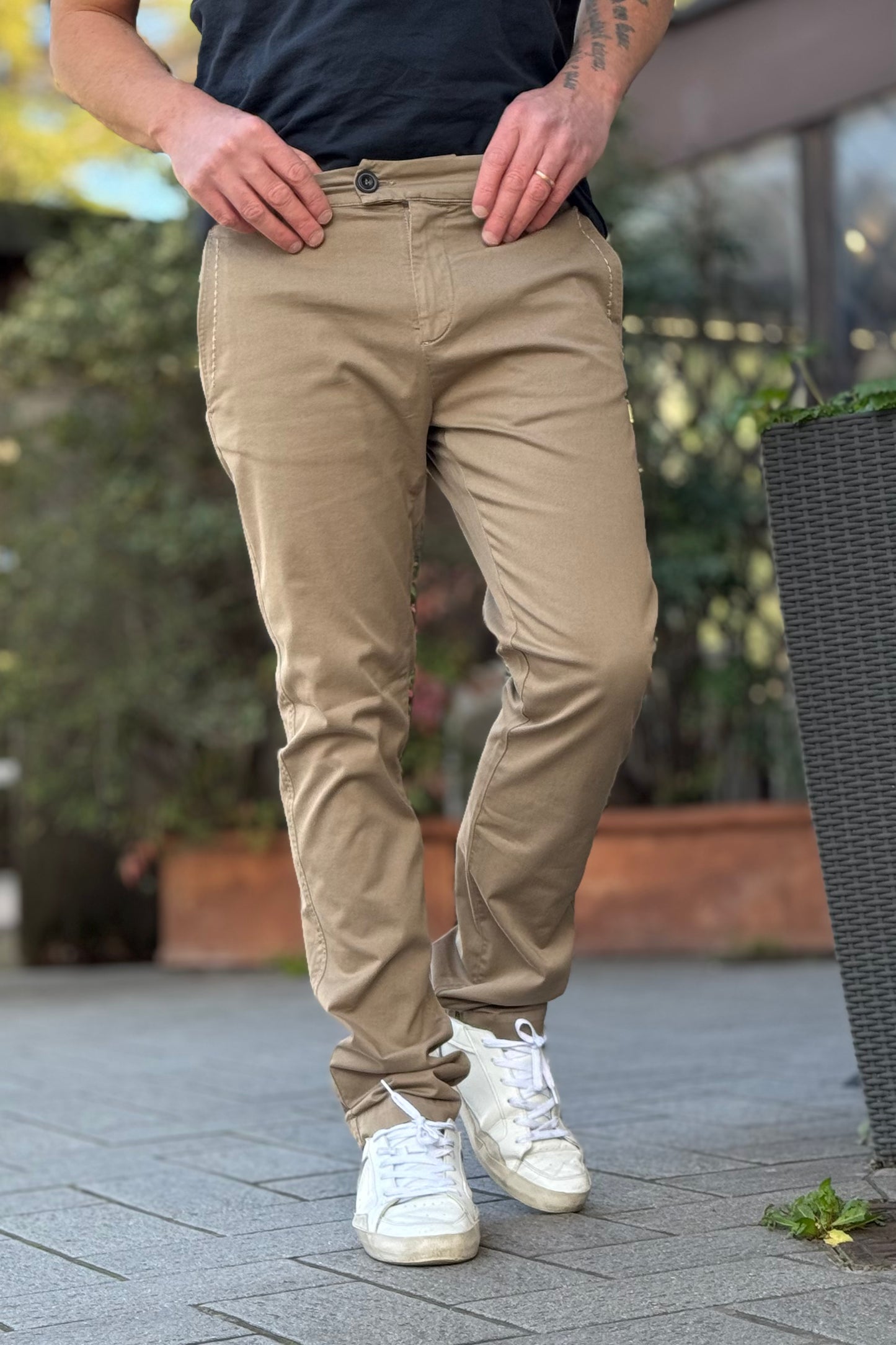 Clark ROBERT pantalone chino tasca america con impunture disponibile in 2 colori