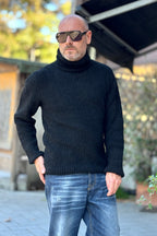 WHY NOT BRAND MAGLIA COLLO ALTO - NERO