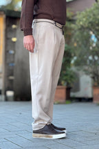 BICOLORE PANTALONE CROPPED CON CINTURINA IN VITA