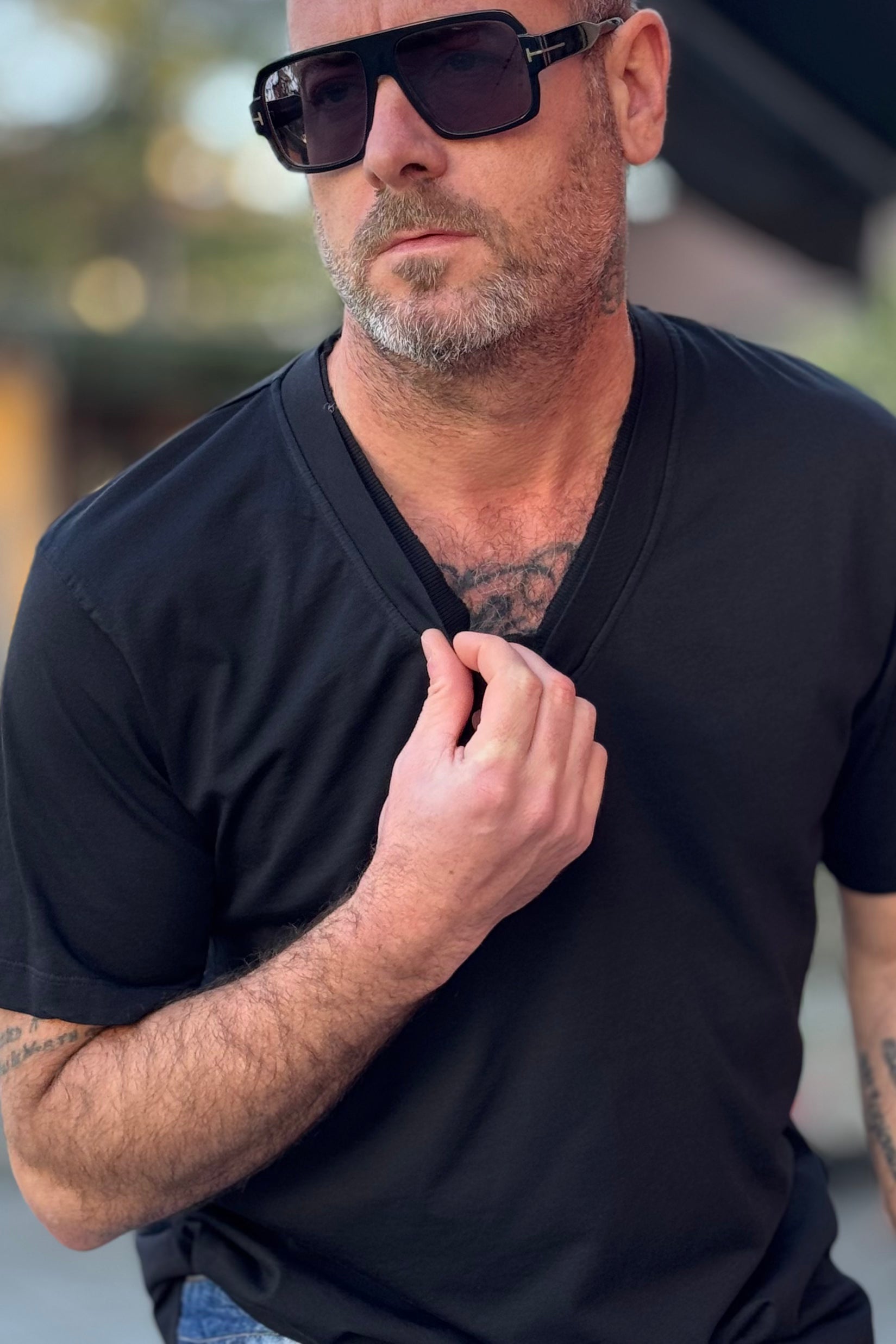 EN AVANCE TSHIRT V-NECK DOPPIO BORDO 4 COLORI