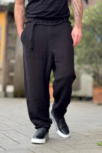 XAGON MAN PANTALONE LARGO IN LINO