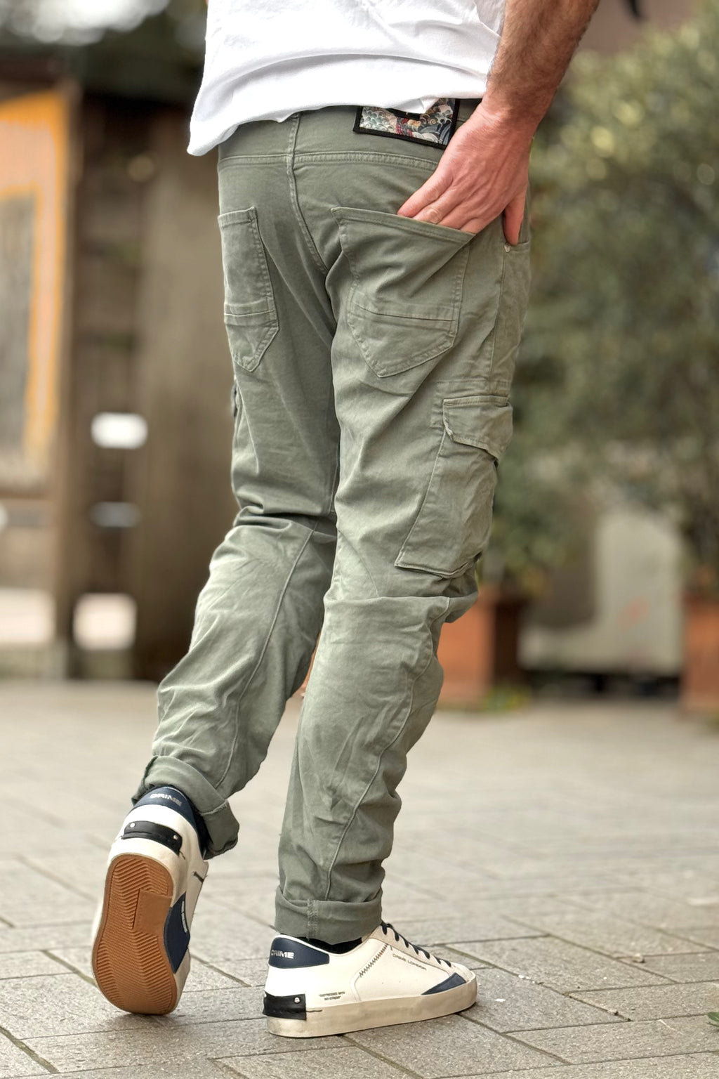 V2 PANTALONE CARGO CON TASCHINO JEANS
