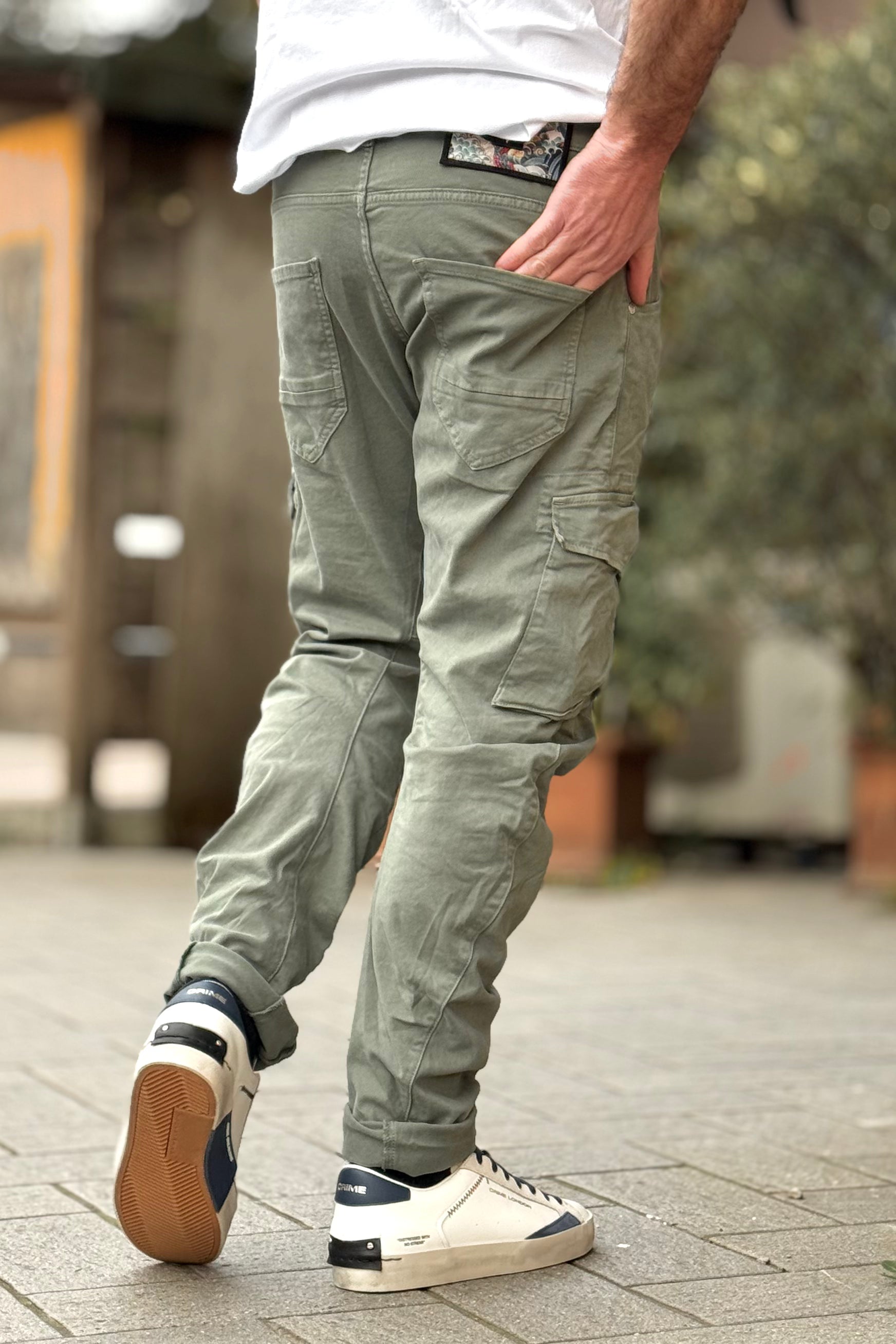 V2 PANTALONE CARGO CON TASCHINO JEANS